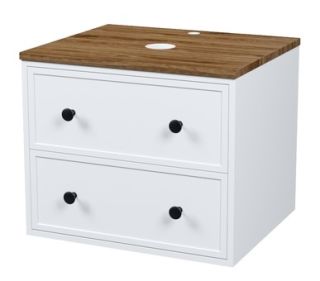 Тумба подвесная IDDIS Torr TOR60WMi95K со столешницей 60см орех макадамия/белый матовый